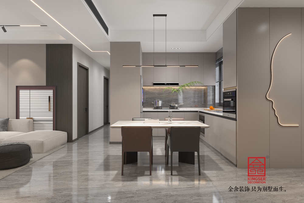 時代中心121平米現代簡約裝修-餐廳