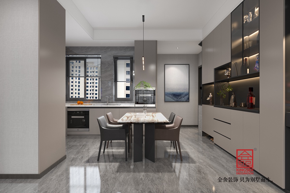 時代中心121平米現代簡約裝修-餐廳